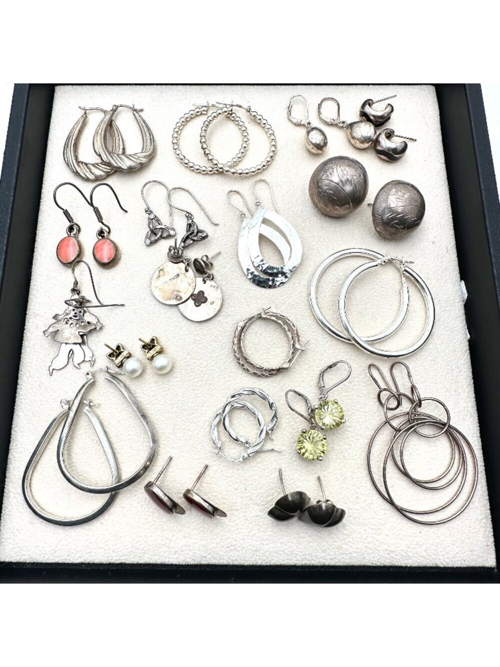 Sterling Silver Earrings Lot 77 Grams Wear Scrap or Resell All XRF Tested